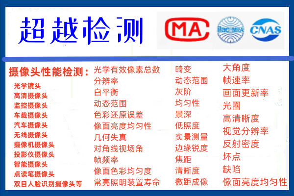 什么是攝像頭性能檢測報告？